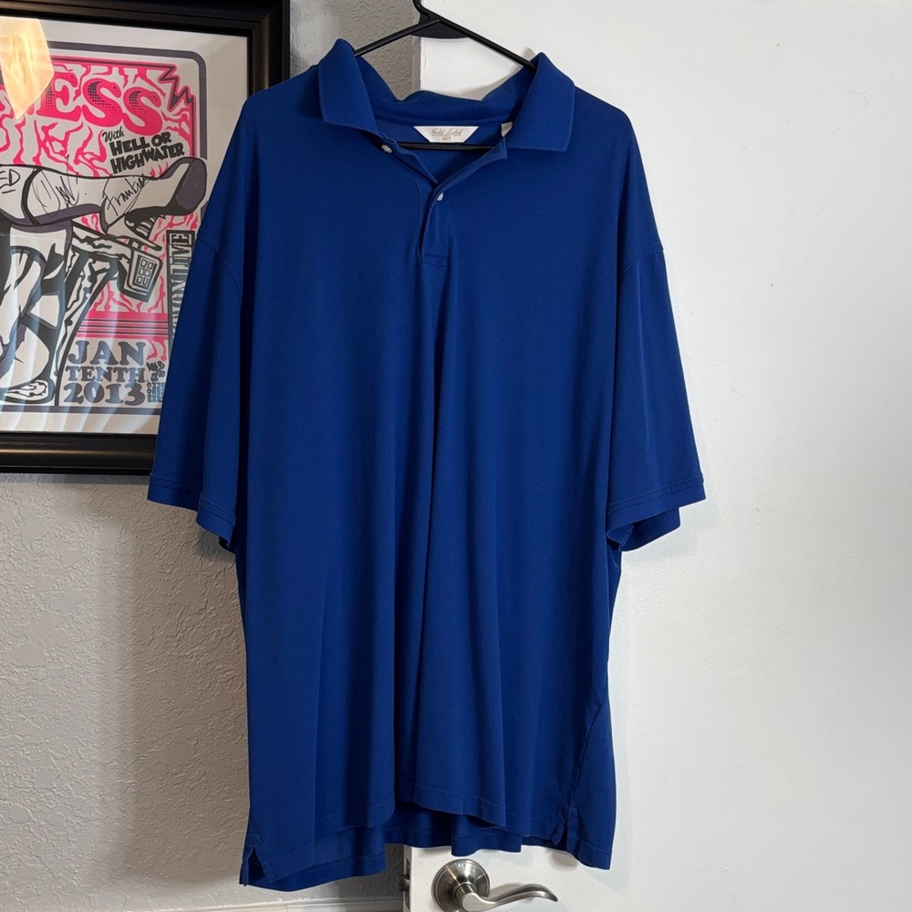 Roundtree & Yorke Gold Label Deep Blue Polo Shirt